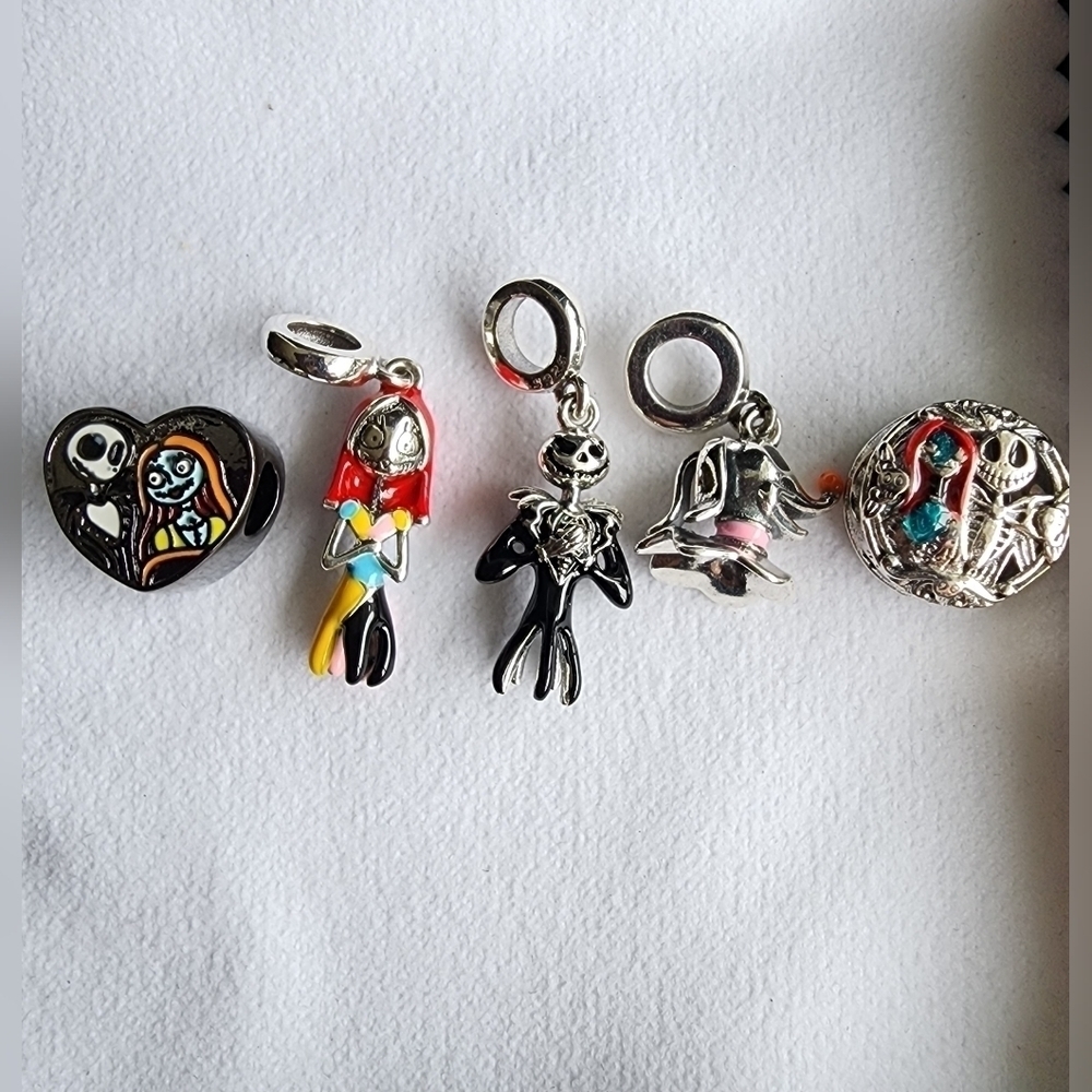 New Disney the Nightmare Before Christmas sterling silver charm set for bracelet